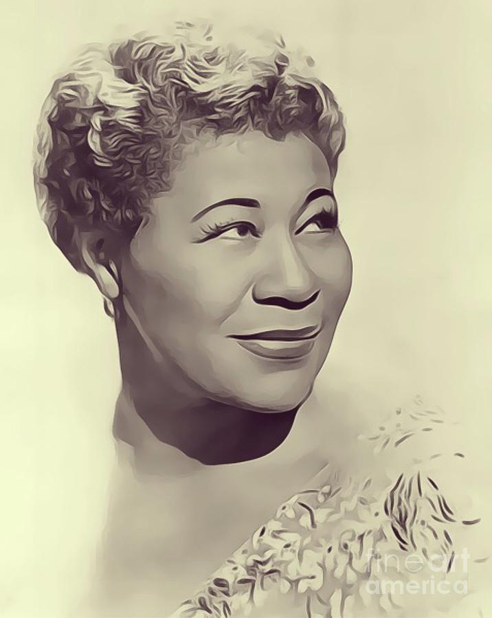 Ella Fitzgerald, Music Legend Digital Art by Esoterica Art Agency