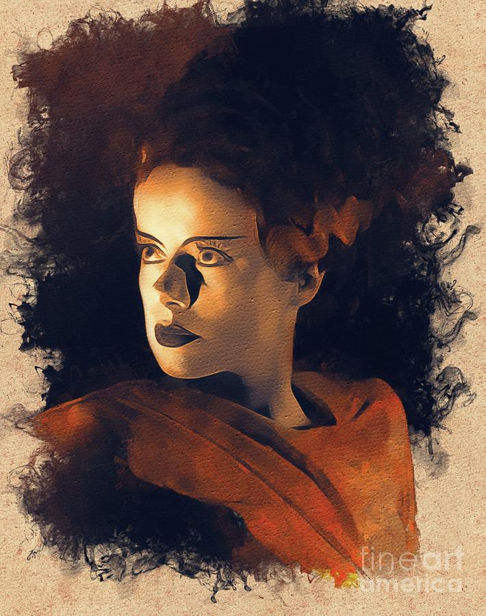 Hollywood Painting - Elsa Lanchester Bride of Frankenstein #2 by Esoterica Art Agency