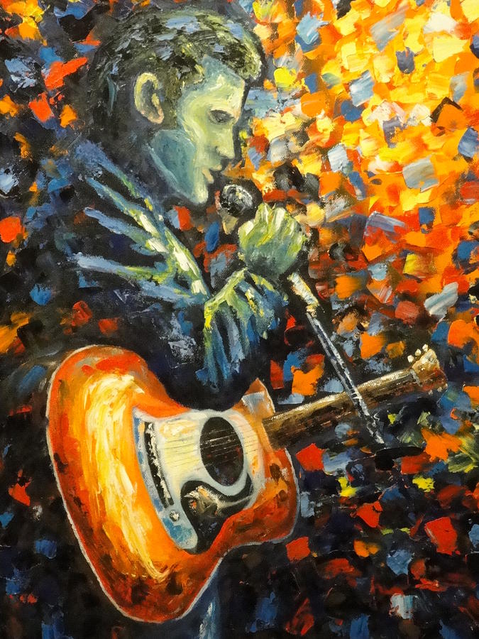 Elvis #2 Painting by Charles Vaughn