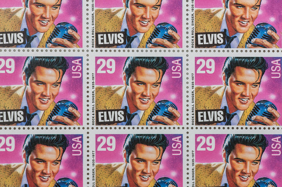 Elvis Commemorative Stamp January 8th 1993 Painted  #2 Photograph by Rich Franco