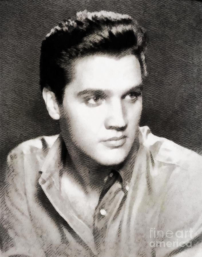 Elvis Presley, Music Legend By John Springfield Painting