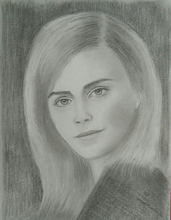 Emma Watson Drawing by Paul Blackmore - Pixels