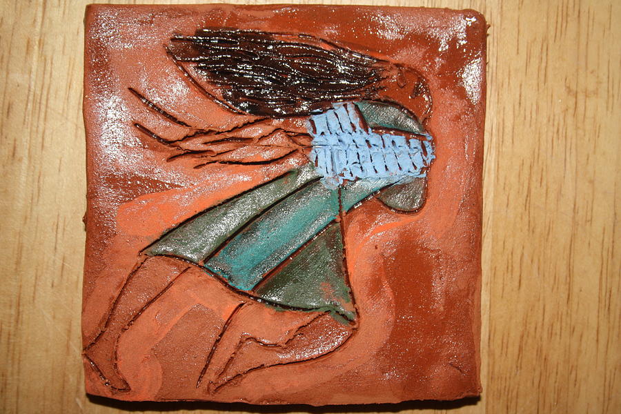 Erica - Tile #2 Ceramic Art by Gloria Ssali