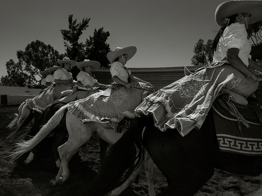 Escaramuza Cowgirls in Mexico Photograph by Dane Strom Escaramuza Cowgirls in Mexico Photograph by Dane Strom