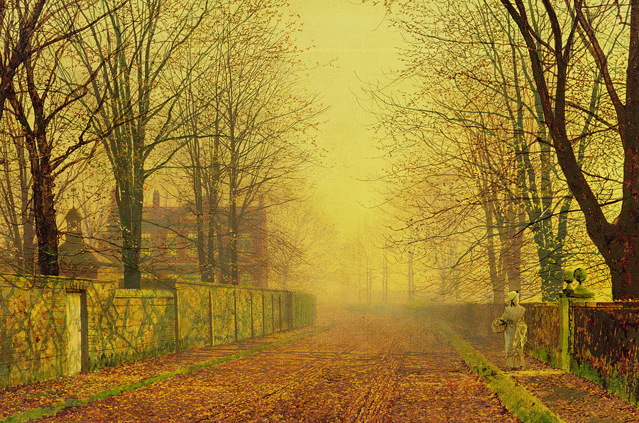 Evening Glow Painting by John Atkinson Grimshaw