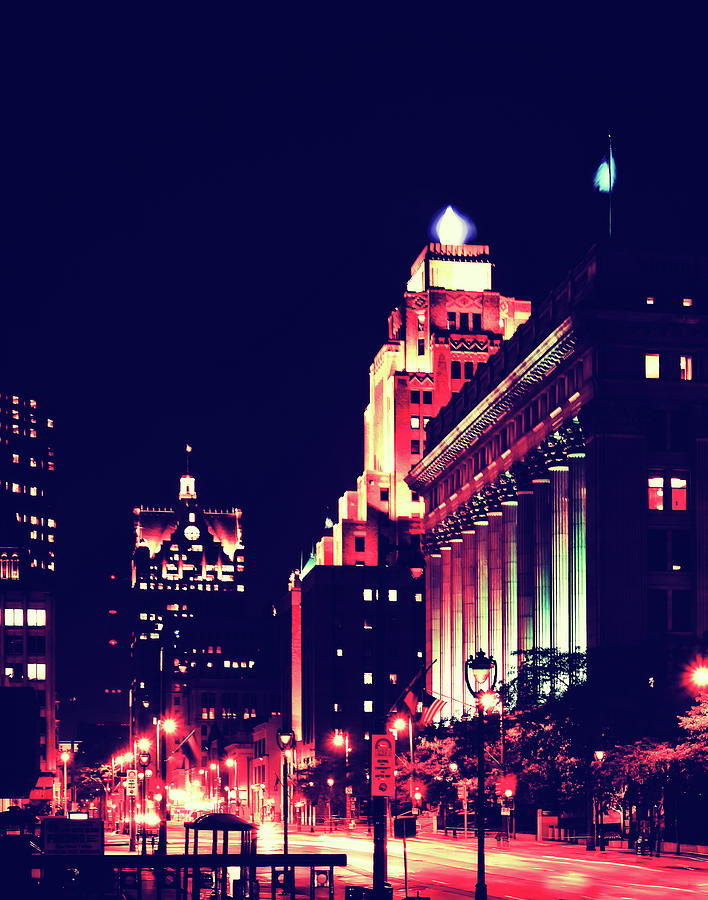 Evening In Milwaukee 1980s #2 Photograph by Mountain Dreams - Pixels