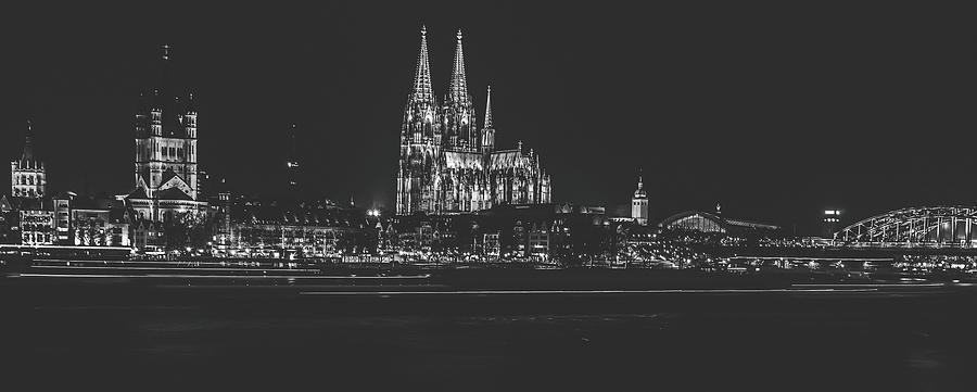 Evening Lights Of Cologne Photograph by Mountain Dreams
