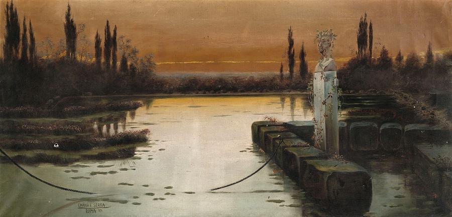Evening Mood In The Pontine Marshes Painting