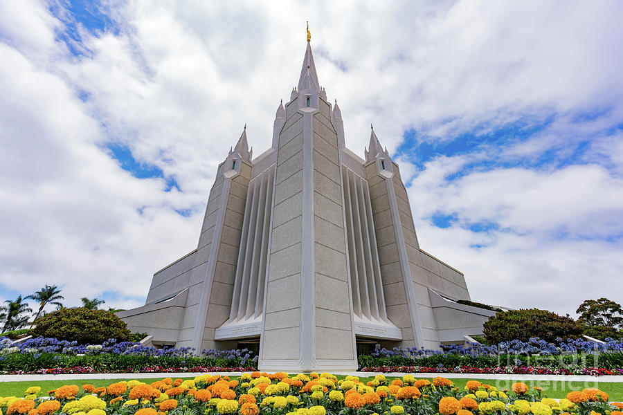 Exterior View Of The Beautiful San Diego California Temple Photograph
