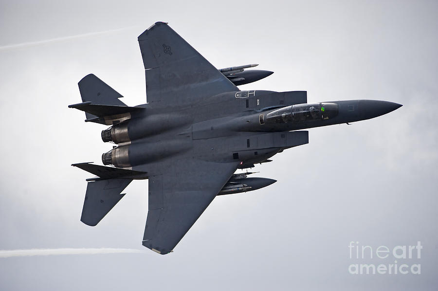 Transportation Photograph - F-15e Strike Eagle Low Flying #2 by Andrew Chittock