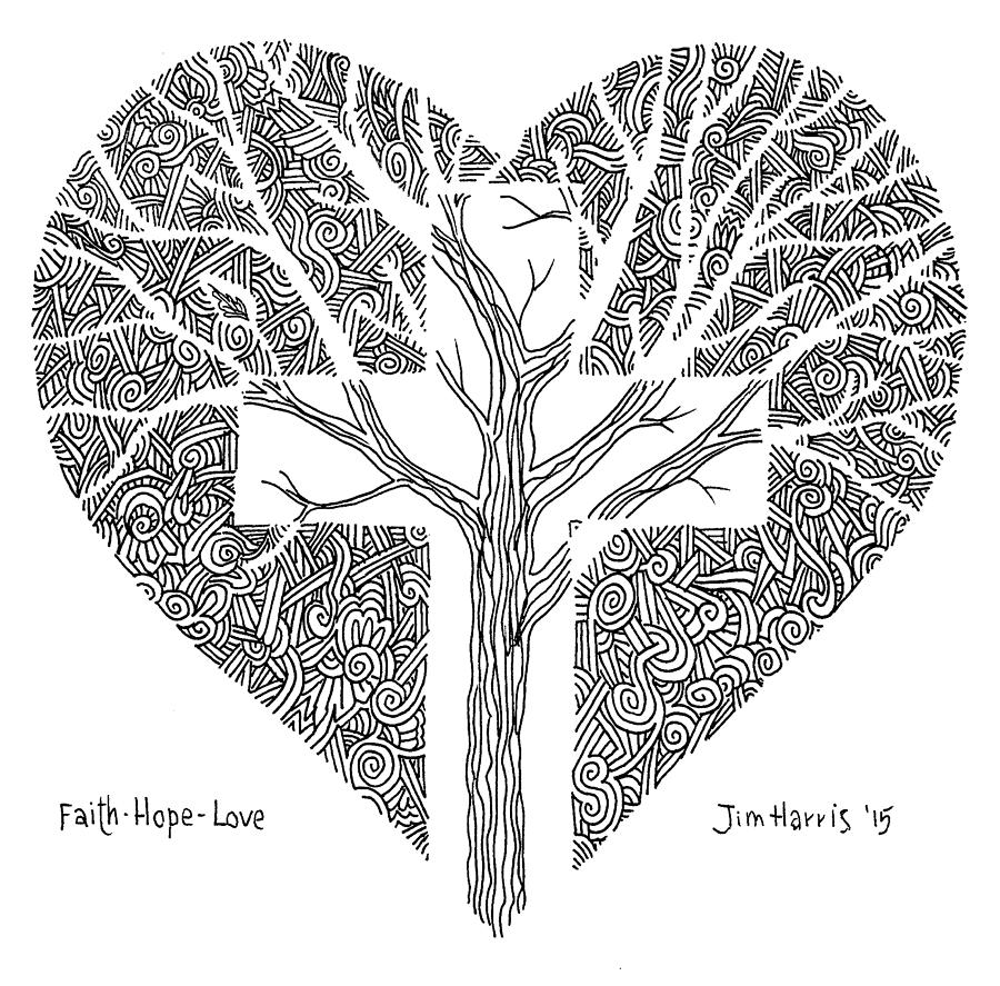 Faith, Hope, Love Drawing by Jim Harris - Pixels