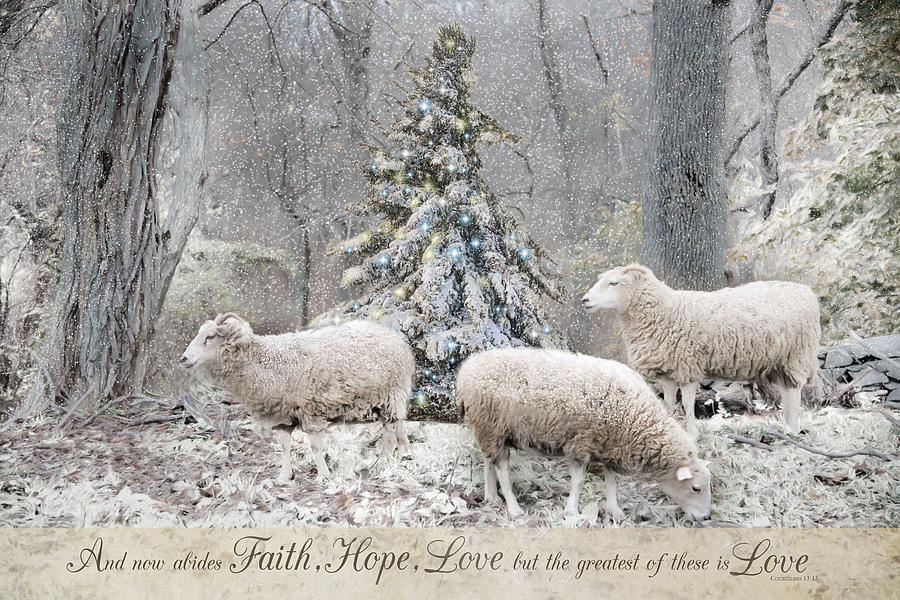 Christmas Photograph - Faith Hope Love #3 by Robin-Lee Vieira
