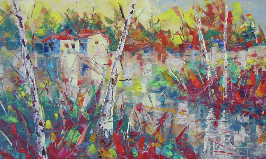 Fall in Provence #3 Painting by Frederic Payet
