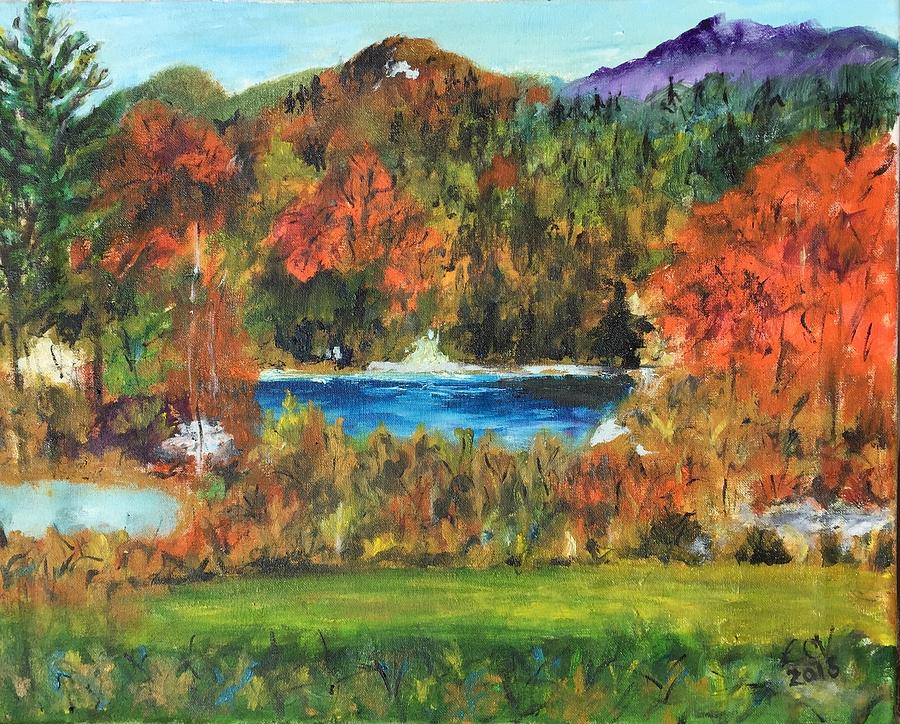 Fall in the Adirondacks #2 Painting by Lucille  Valentino