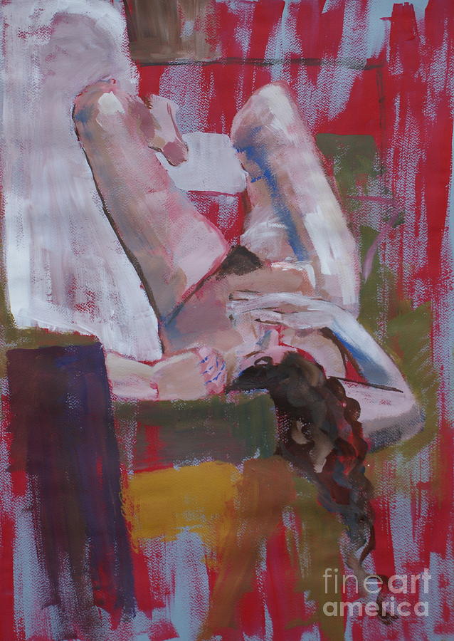 Female model #2 Painting by Joanne Claxton