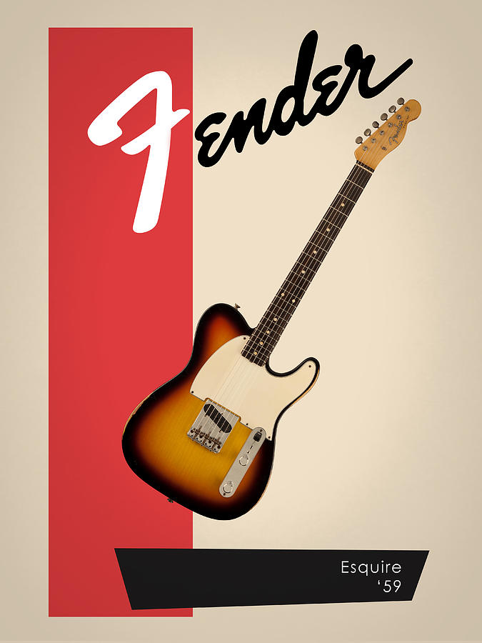 Guitar Photograph - Fender Esquire 59 #2 by Mark Rogan