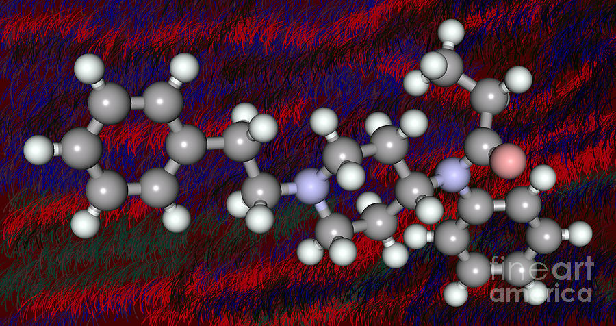 Fentanyl, Molecular Model #2 Photograph by Scimat