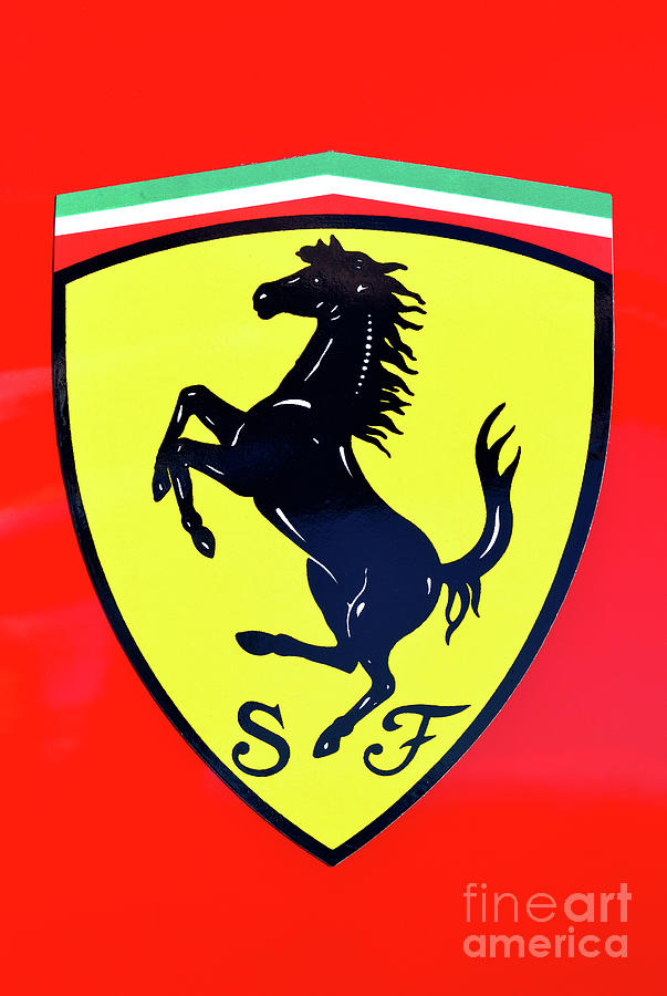 Car Photograph - Ferrari badge #3 by George Atsametakis