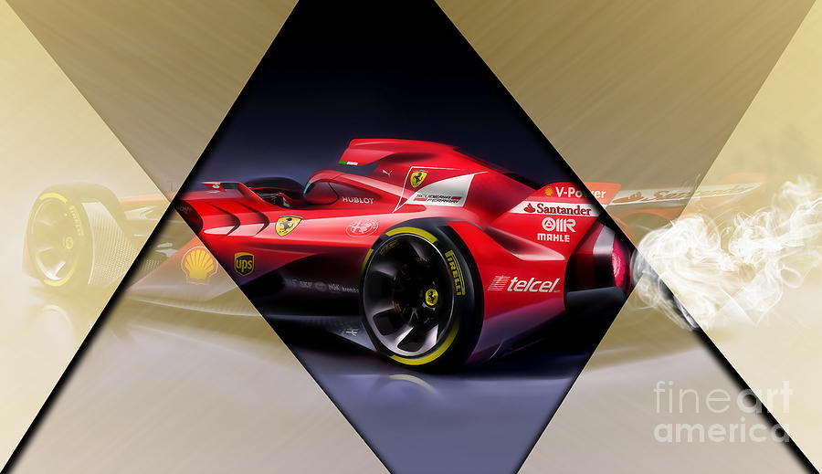 Car Mixed Media - Ferrari F1 Collection #4 by Marvin Blaine