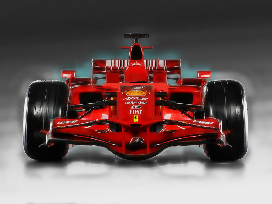 Abstract Mixed Media - Ferrari F1 #2 by Marvin Blaine