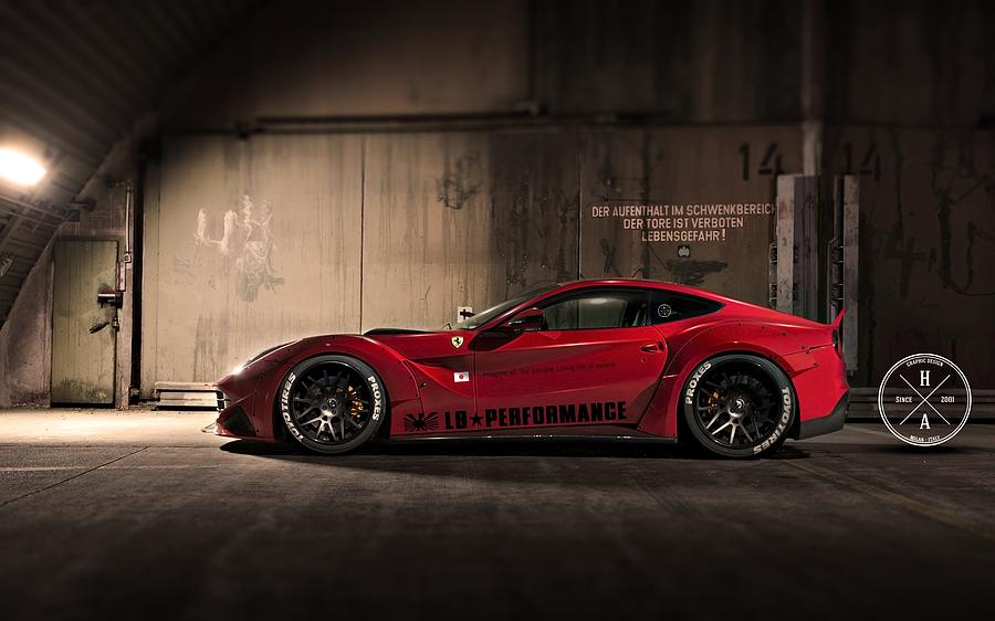 Transportation Digital Art - Ferrari F12berlinetta #2 by Super Lovely