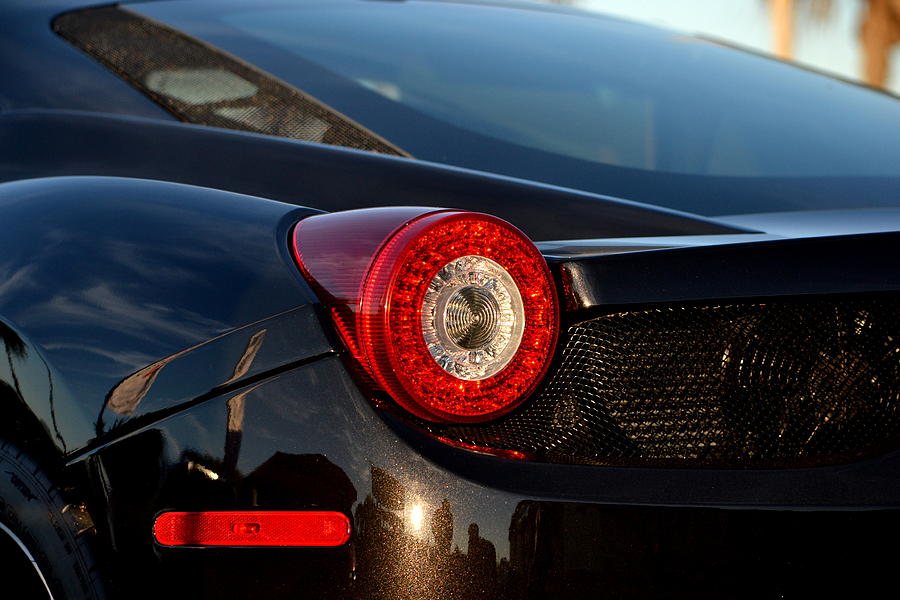 Ferrari Tail Light #2 Photograph by Dean Ferreira