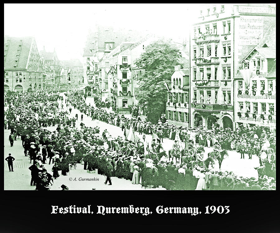 Festival, Nuremberg, Germany, 1903, Vintage Photograph #2 Photograph by A Macarthur Gurmankin