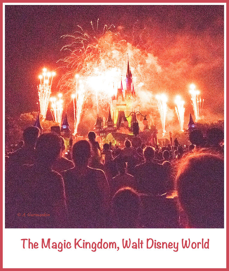 Fireworks Display, Cinderellas Castle, Walt Disney World #1 Photograph by A Macarthur Gurmankin