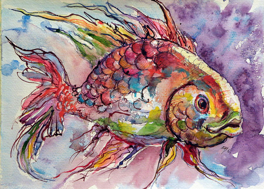 Fish #1 Painting by Kovacs Anna Brigitta