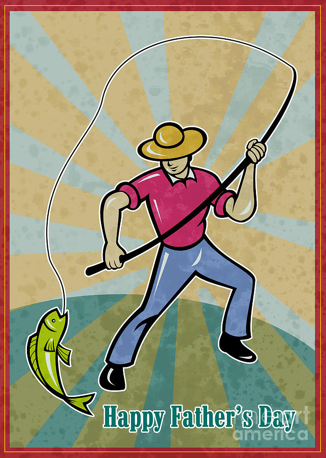 Fish Digital Art - Fisherman catching fish #2 by Aloysius Patrimonio