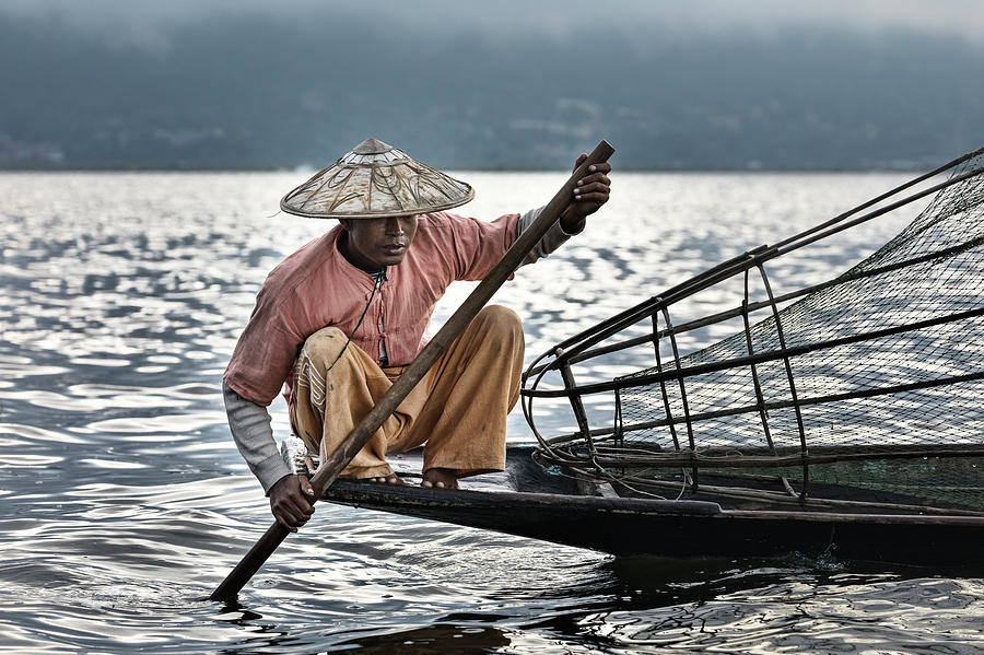 Fisherman Inle Lake - Myanmar #2 Photograph by Joana Kruse