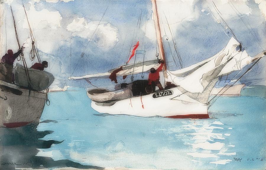 Fishing Boats, Key West, #1 Painting by Celestial Images