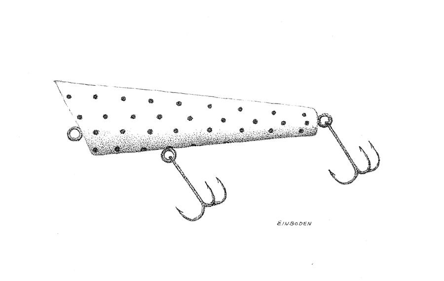 Fishing lure #2 Drawing by Ed Einboden - Pixels