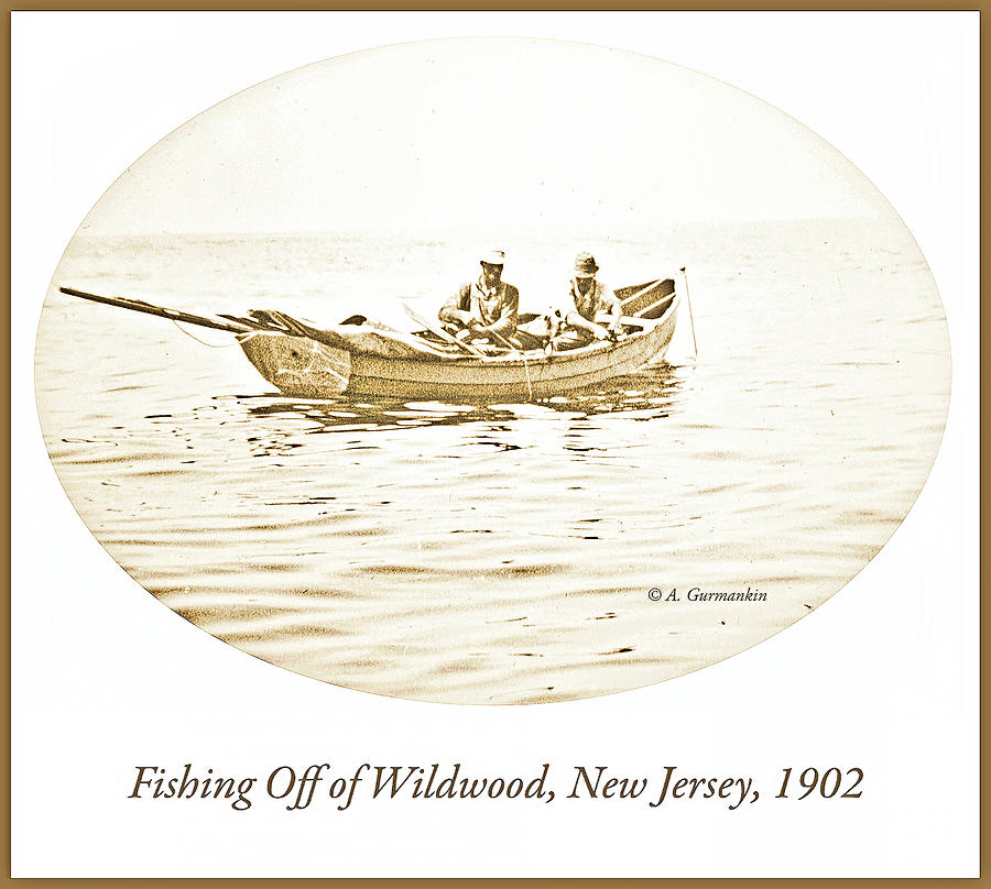 Fishing Off of Wildwood, New Jersey, 1902, Vintage Photograph #1 Photograph by A Macarthur Gurmankin