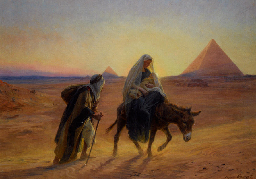 Flight Into Egypt #2 Painting by Eugene Girardet