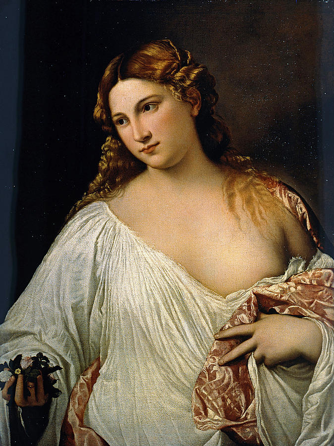 Titian Painting - Flora #8 by Titian