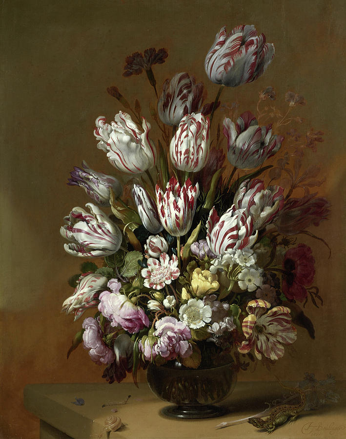 Floral Still Life #4 Painting by Hans Bollongier