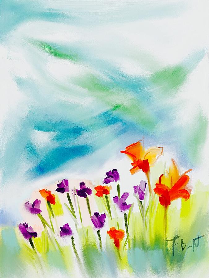 Flowers in the Morning Digital Art by Frank Bright