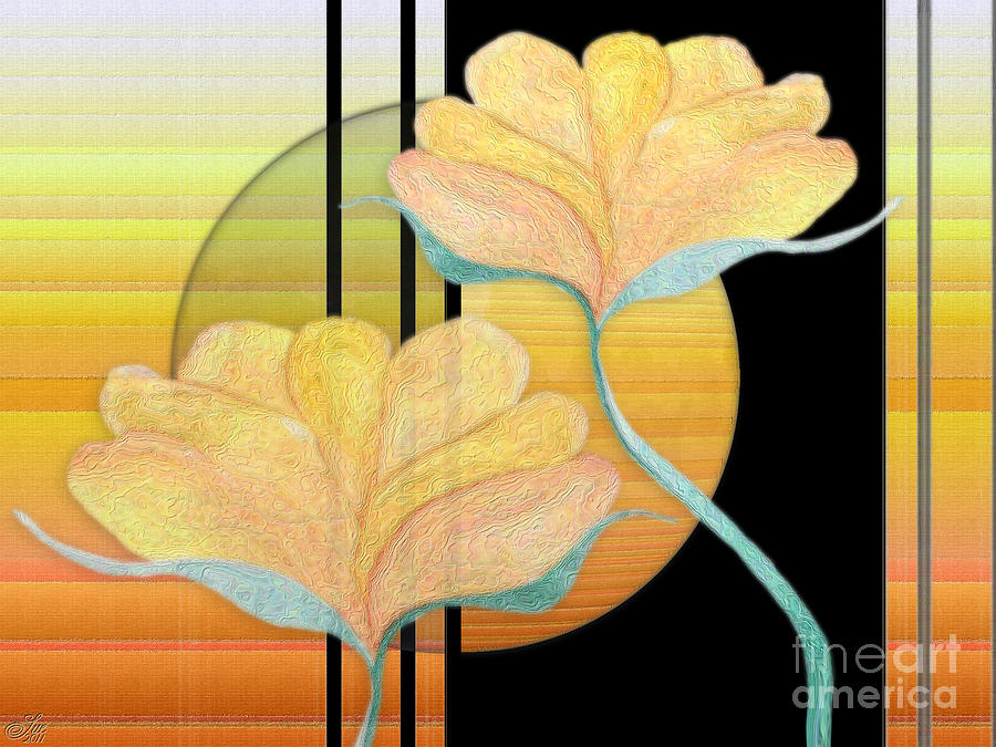 Flower Digital Art - 2 Flowers by Sue Gardiner