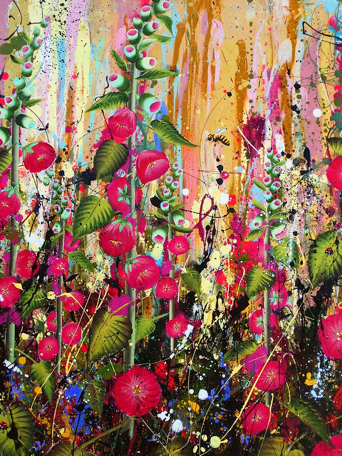 Food for bees and butterflies detail #2 Painting by Angie Wright