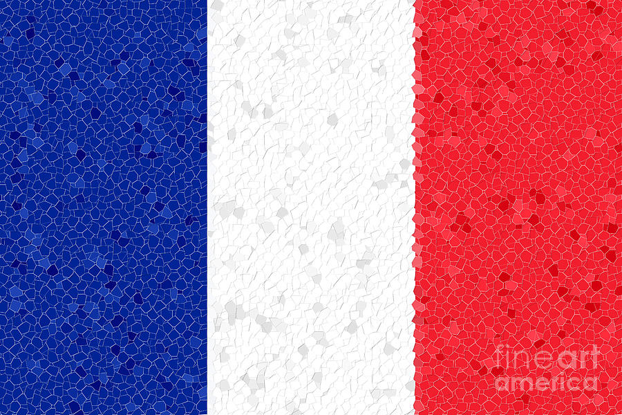 France Flag Mosaic #2 Digital Art by Henrik Lehnerer