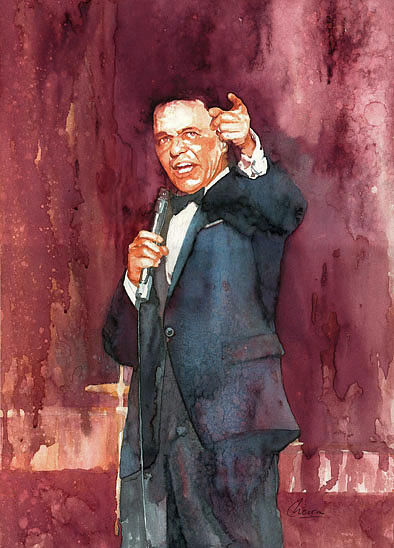 Jazz Painting - Frank Sinatra - Sands #4 by Marcelo Neira