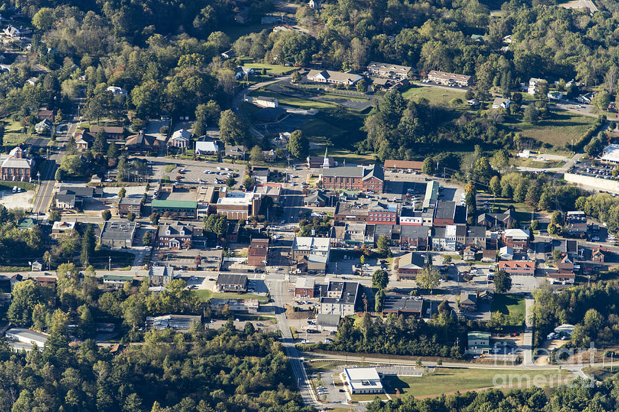 Franklin North Carolina Aerial Photo Photograph by David Oppenheimer ...