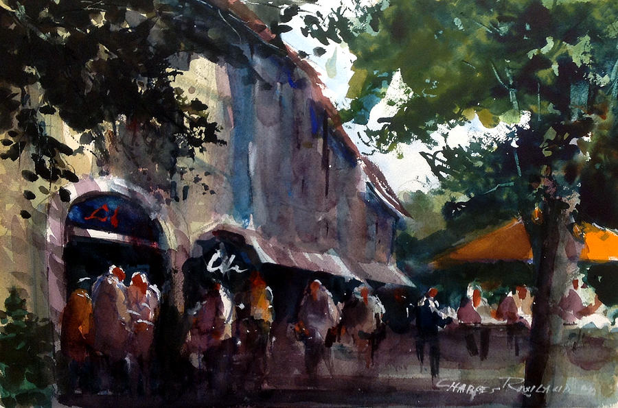 French Market Painting by Charles Rowland