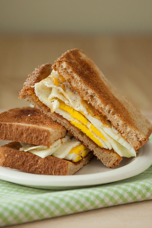 Fried Egg Sandwich on Whole Grain Toast  #2 Photograph by Erin Cadigan