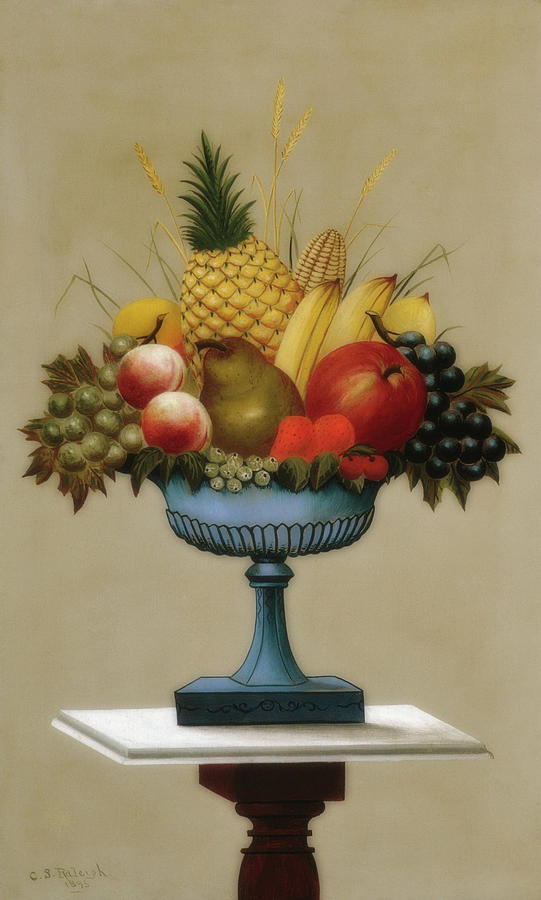 Still Life Painting - Fruit with Blue-Footed Bowl #2 by Mountain Dreams
