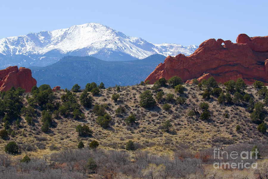 Garden of the Gods and Pikes Peak #2 Photograph by Steven Krull