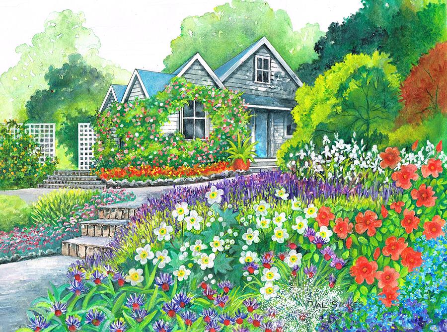 Gardeners delight #2 Painting by Val Stokes