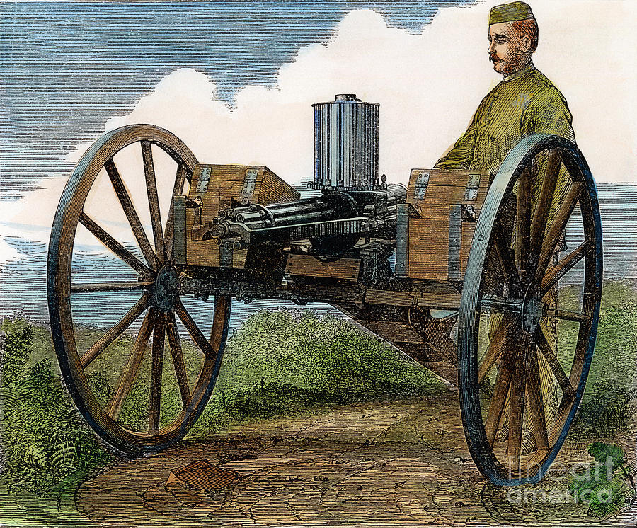 Gatling Gun, 1872 Drawing by Granger Fine Art America