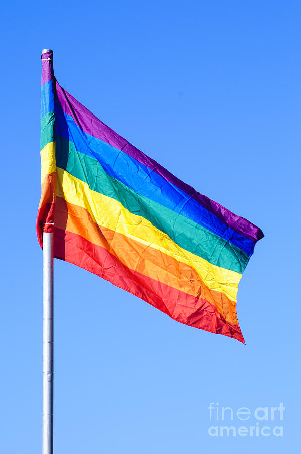 Gay rainbow flag  #2 Photograph by Ilan Rosen